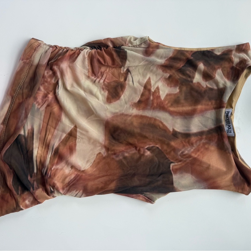 Princess Polly Brown Tie-Dye Tank Top